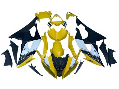 Jaune Blanc Noir Bande Carénage Moto Yamaha YZF R6 2008-2016 Pas Chère
