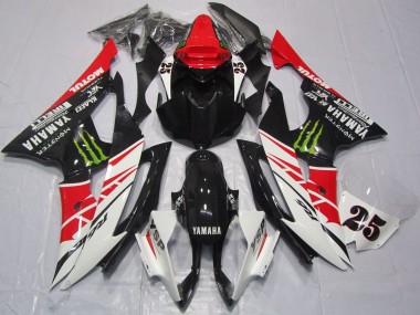 Blanc Rouge Noir Brillant Vert Monstre 25 Carénage Moto Yamaha YZF R6 2008-2016 Pas Chère
