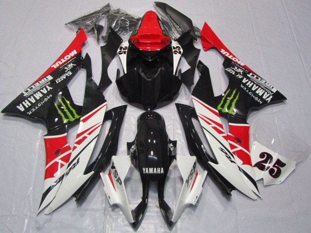 Blanc Rouge Noir Brillant Vert Monstre 25 Carénage Moto Yamaha YZF R6 2008-2016