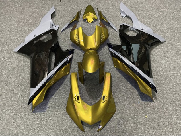 Gris Or Noir Brillant Carénage Moto Yamaha YZF R6 2017-2023