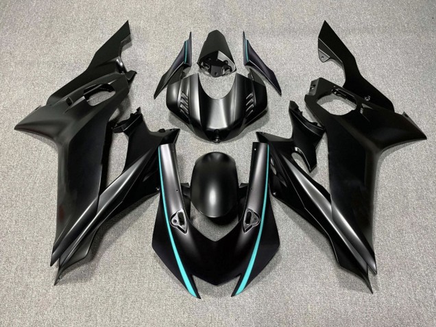 Noir Mat Turquoise Bleu Carénage Moto Yamaha YZF R6 2017-2023
