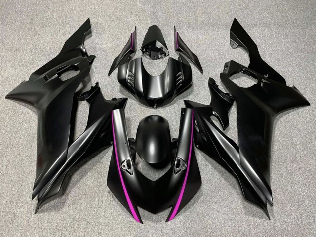 Noir Mat Rose Carénage Moto Yamaha YZF R6 2017-2023