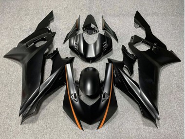 Noir Mat Orange Carénage Moto Yamaha YZF R6 2017-2023 Pas Chère