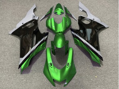 Gris Vert Noir Brillant Carénage Moto Yamaha YZF R6 2017-2023 Pas Chère