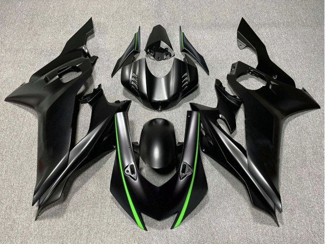 Noir Mat Vert Carénage Moto Yamaha YZF R6 2017-2023