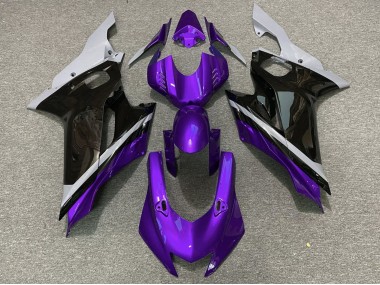 Gris Violet Noir Brillant Carénage Moto Yamaha YZF R6 2017-2023 Pas Chère