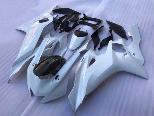 Blanc Noir Brillant Carénage Moto Yamaha YZF R6 2017-2023