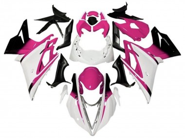 Blanc Rose Noir Brillant Carénage Moto Triumph Daytona 675 Triple 2013-2016 Pas Chère