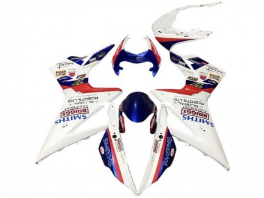 Blanc Rouge Bleu Smiths Carénage Moto Triumph Daytona 675 Triple 2013-2016 Pas Chère