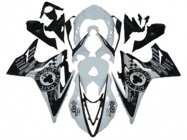 Blanc Noir Brillant Cafe London Carénage Moto Triumph Daytona 675 Triple 2013-2016 Pas Chère
