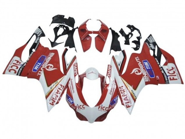Blanc Rouge Fiamm Carénage Moto Triumph Daytona 675 Triple 2013-2016