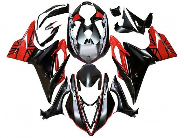 Argent Rouge Noir Brillant Carénage Moto Triumph Daytona 675 Triple 2013-2016