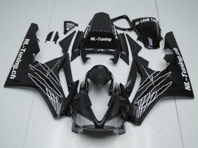 Noir Brillant Kits Carénages Moto Triumph Daytona 675 Triple 2006-2008