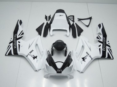 Blanc Noir Brillant Dark Dog Carénage Moto Triumph Daytona 675 Triple 2006-2008 Pas Chère