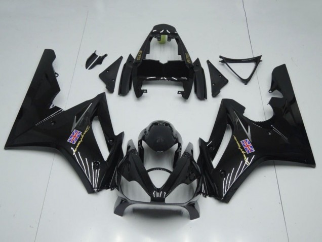 Noir Brillant Carénage Moto Triumph Daytona 675 Triple 2006-2008