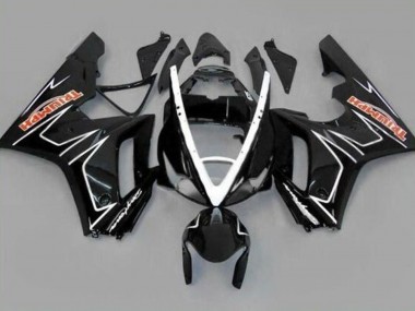 Noir Brillant Blanc Bande Carénage Moto Triumph Daytona 675 Triple 2006-2008 Pas Chère