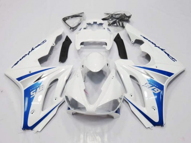 Blanc Bleu Carénages Moto Triumph Daytona 675 Triple 2006-2008