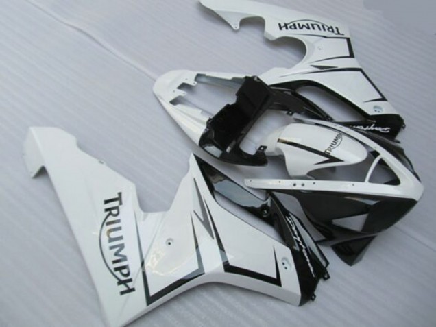 Blanc Noir Brillant Carénage Moto Triumph Daytona 675 Triple 2006-2008