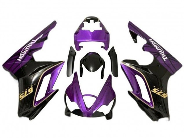 Violet Or Noir Brillant Carénage Moto Triumph Daytona 675 Triple 2009-2012