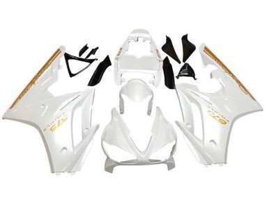 Blanc Or Carénage Moto Triumph Daytona 675 Triple 2009-2012 Pas Chère