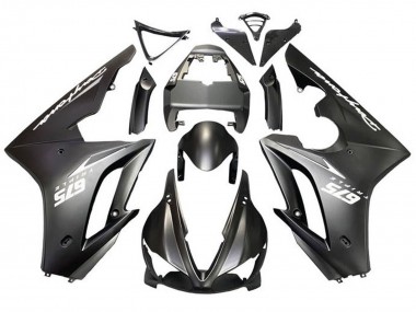 Noir Mat Blanc Décalque Carénage Moto Triumph Daytona 675 Triple 2009-2012 Pas Chère