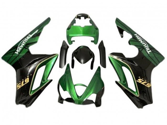 Vert Noir Brillant Carénage Moto Triumph Daytona 675 Triple 2009-2012