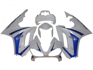Blanc Bleu Carénage Moto Triumph Daytona 675 Triple 2009-2012 Pas Chère