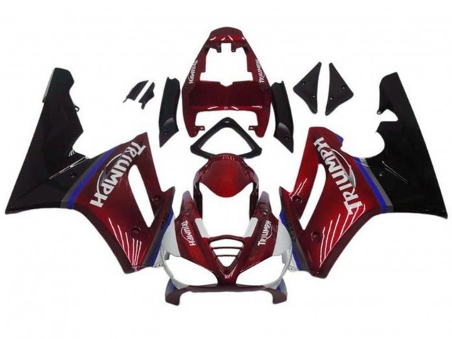 Rouge Bleu Noir Brillant Carénage Moto Triumph Daytona 675 Triple 2009-2012