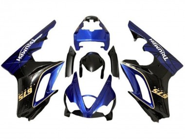 Bleu Noir Brillant Carénage Moto Triumph Daytona 675 Triple 2009-2012 Pas Chère
