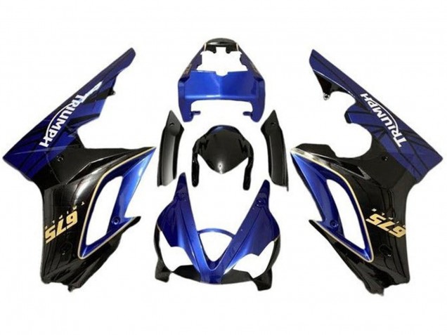 Bleu Noir Brillant Carénage Moto Triumph Daytona 675 Triple 2009-2012