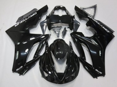 Noir Brillant Blanc Décalque Carénage Moto Triumph Daytona 675 Triple 2009-2012 Pas Chère