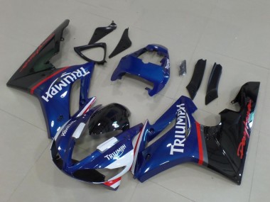Bleu Rouge Blanc Noir Brillant Carénage Moto Triumph Daytona 675 Triple 2009-2012 Pas Chère