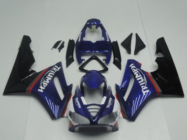 Bleu Rouge Noir Brillant Carénage Moto Triumph Daytona 675 Triple 2009-2012 Pas Chère