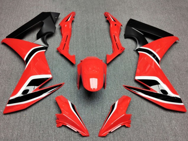 Rouge Noir Mat Carénage Moto Honda CBR650F 2014-2016