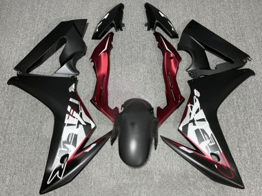 Noir Mat Rouge Carénage Moto Honda CBR650F 2014-2016 Pas Chère