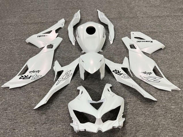 Blanc Perle Noir Carénage Moto Kawasaki ZX4R ZX-4RR 2019-2025