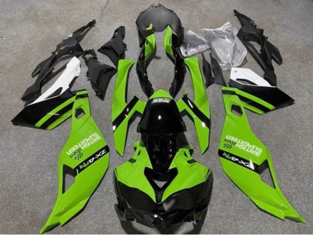 Vert Noir Blanc Carénage Moto Kawasaki ZX4R ZX-4RR 2019-2025