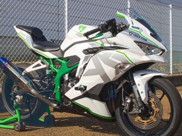 Blanc Argent Vert Carénage Moto Kawasaki ZX4R ZX-4RR 2019-2025