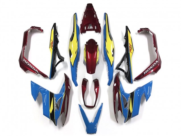 Bleu Jaune Rouge Carénage Moto Honda ADV150 2018-2021