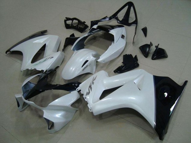 Blanc Noir Brillant Argent Décalque Carénage Moto Honda VFR 800 2002-2013