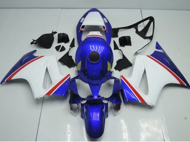 Blanc Bleu Rouge Carénage Moto Honda VFR 800 2002-2013 Pas Chère