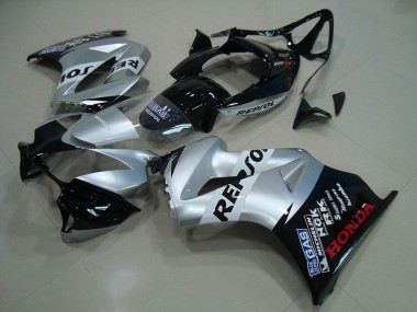 Argent Noir Brillant Repsol Carénages Moto Honda VFR 800 2002-2013 Pas Chère