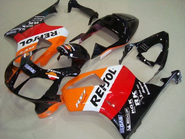 Orange Blanc Rouge Noir Brillant Repsol Carénage Moto Honda VTR1000 2000-2006 Pas Chère