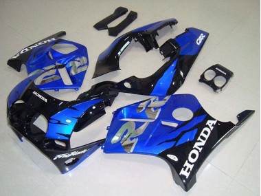 Bleu Noir Brillant Carénage Moto Honda CBR250RR MC19 1988-1989 Pas Chère