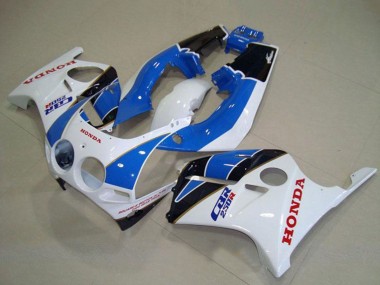 Blanc Bleu Clair Noir Brillant Carénage Moto Honda CBR250RR MC19 1988-1989 Pas Chère
