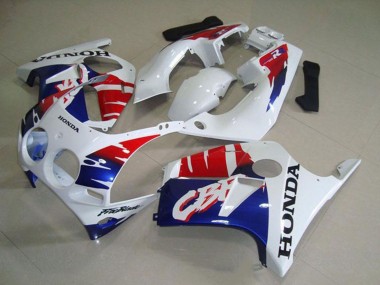 Blanc Rouge Bleu Carénage Moto Honda CBR250RR MC19 1988-1989 Pas Chère