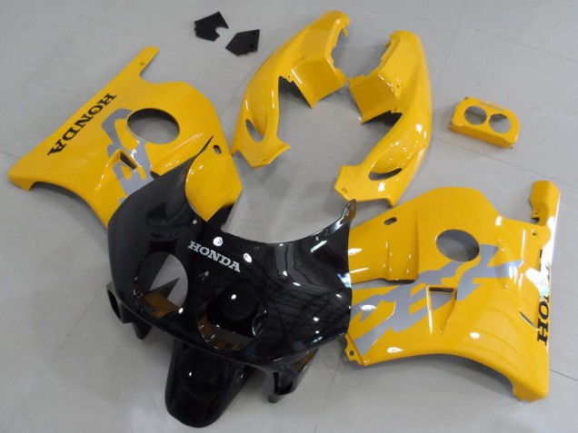 Jaune Noir Brillant Kits Carénages Moto Honda CBR250RR MC22 1990-1998