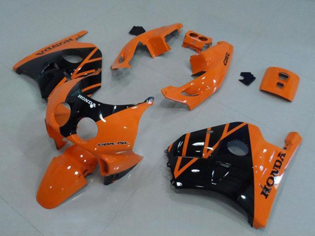 Orange Noir Brillant Carénages Moto Honda CBR250RR MC22 1990-1998
