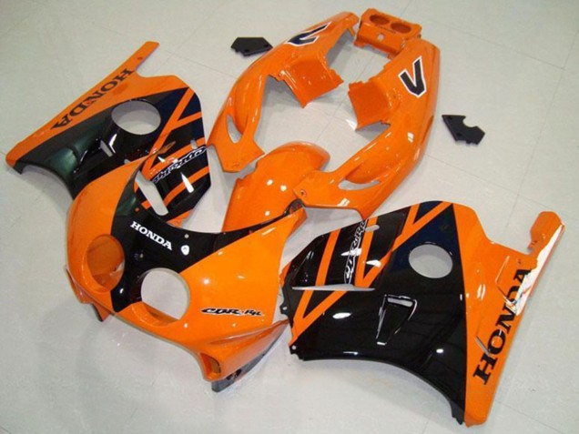 Orange Noir Brillant Carénage Moto Honda CBR250RR MC22 1990-1998