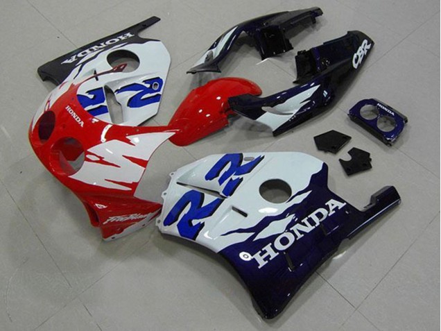 Blanc Rouge Noir Brillant Carénage Moto Honda CBR250RR MC22 1990-1998